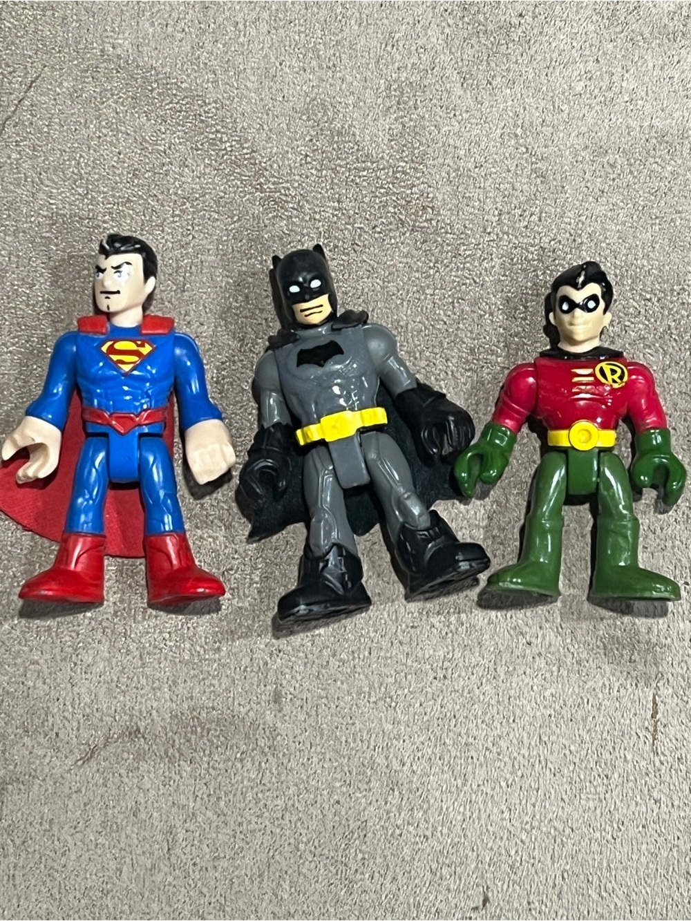 Imaginext DC Comics Batman & Robin  & Superman  lot of 3 figures